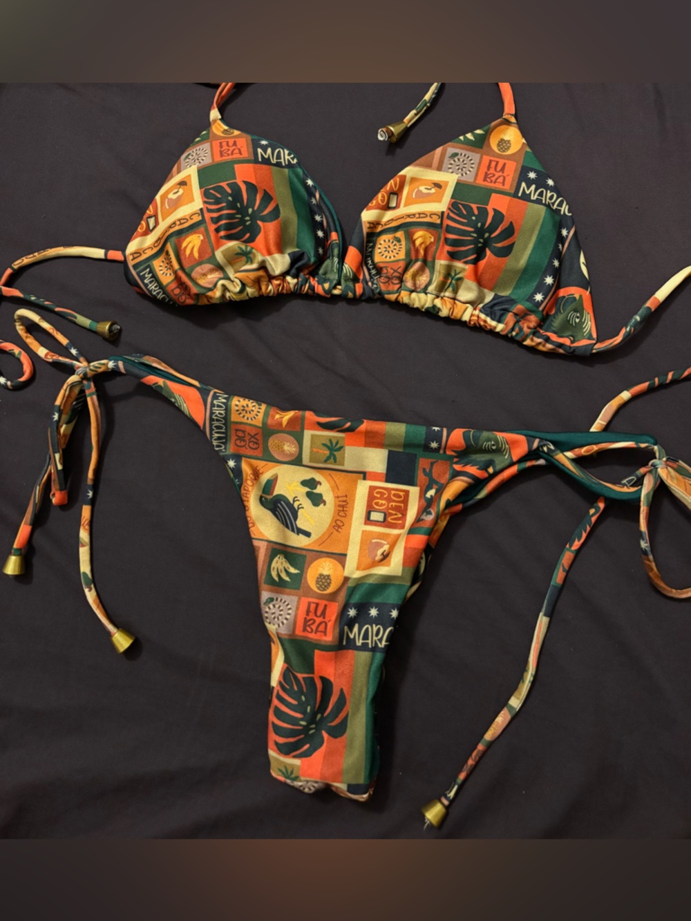 Brazilian bikini with FARM Rio patterns